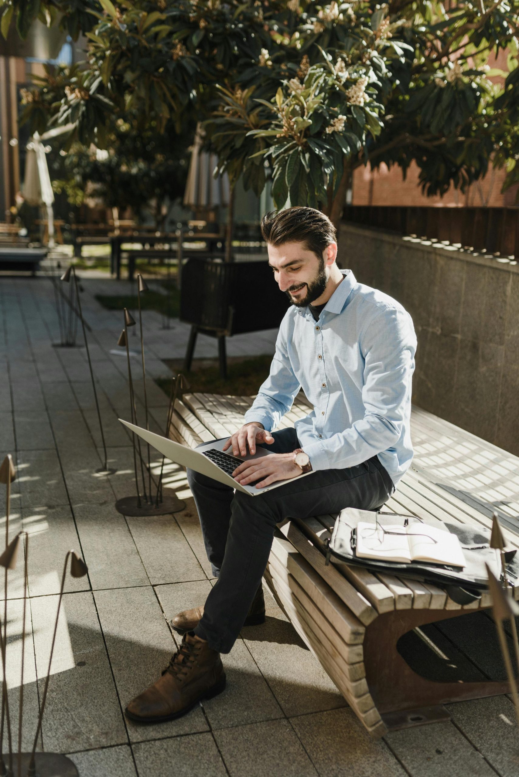Man working outdoors Working outdoors